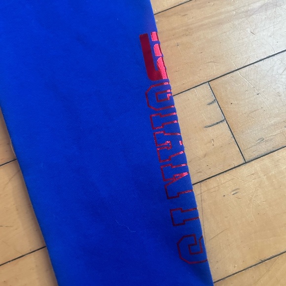 Women's New York Giants New Era Royal Foil Sleeve Pullover‎ Hoodie S - Picture 2 of 7